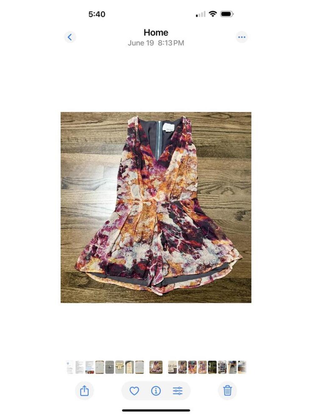 Chloe Oliver Anthropologie Silk Watercolor Romper Small S